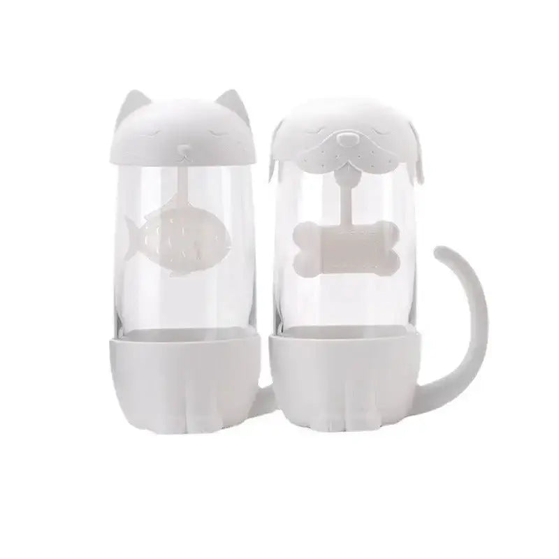 New style cute cat cups tea mug with fish infuser strainer filter home Nexellus