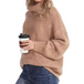 New thick line long sleeve solid color pullover turtleneck sweater Nexellus