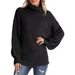 New thick line long sleeve solid color pullover turtleneck sweater Nexellus