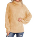 New thick line long sleeve solid color pullover turtleneck sweater Nexellus