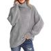 New thick line long sleeve solid color pullover turtleneck sweater Nexellus