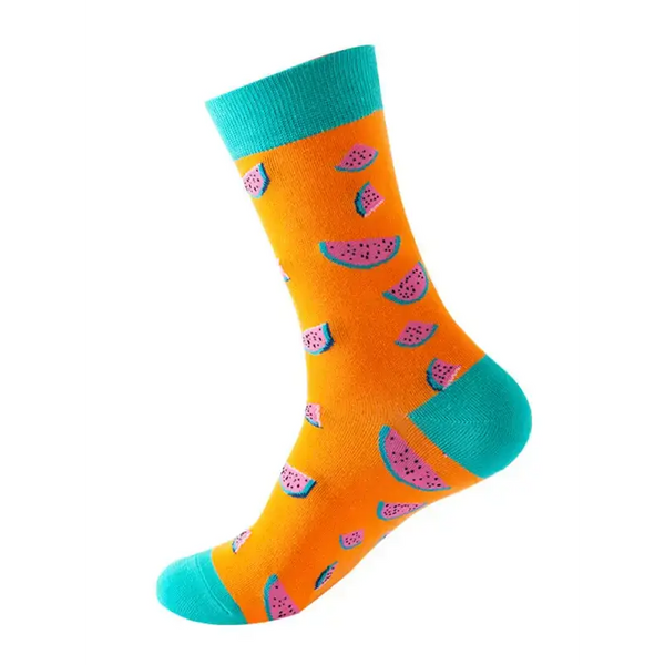 New trendy and fun fruit pattern mid-calf socks Nexellus