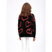 O neck heart-shaped women long sleeve sweater Nexellus