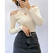 Off shoulder elegant solid color bodycon women sweater Nexellus