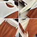 Office Lady Two-Piece Set Knitting Patchwork Brown & White Sweater with Mini Skirt Nexellus