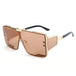 One Piece Flat Top Vintage Large Frame Sunglasses For Men & Women Nexellus