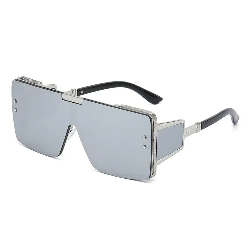 One Piece Flat Top Vintage Large Frame Sunglasses For Men & Women Nexellus