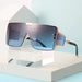 One Piece Flat Top Vintage Large Frame Sunglasses For Men & Women Nexellus