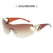 One-Piece Sunglasses Y2K Millennium Hot Girl Style Rimless Sunglasses Vintage Modern Glasses Nexellus