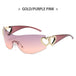 One-Piece Sunglasses Y2K Millennium Hot Girl Style Rimless Sunglasses Vintage Modern Glasses Nexellus