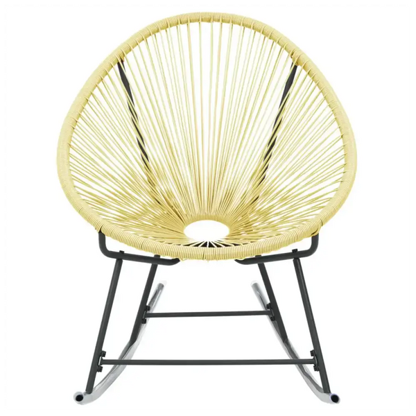 Outdoor acapulco chair poly rattan beige Nexellus