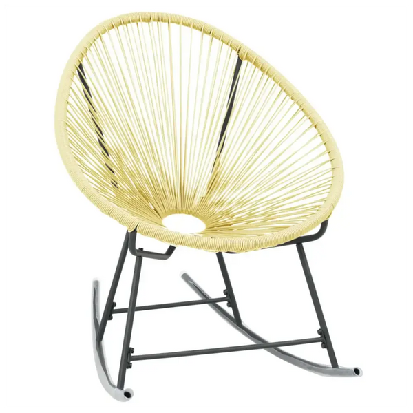 Outdoor acapulco chair poly rattan beige Nexellus