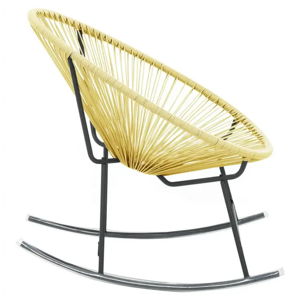 Outdoor acapulco chair poly rattan beige Nexellus