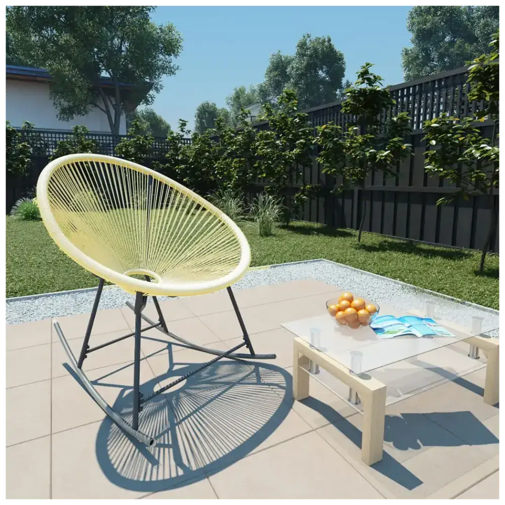 Outdoor acapulco chair poly rattan beige Nexellus