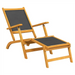 Outdoor deck chairs 2 pcs solid wood acacia and textilene Nexellus