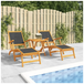 Outdoor deck chairs 2 pcs solid wood acacia and textilene Nexellus