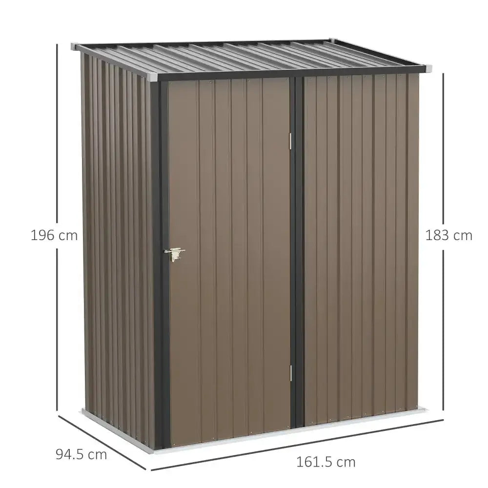 Outdoor storage shed steel garden shed w/ lockable door for backyard Nexellus