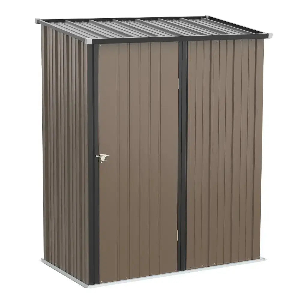 Outdoor storage shed steel garden shed w/ lockable door for backyard Nexellus