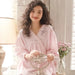 Pajamas for women summer three quarter sleeve trousers set women home Nexellus