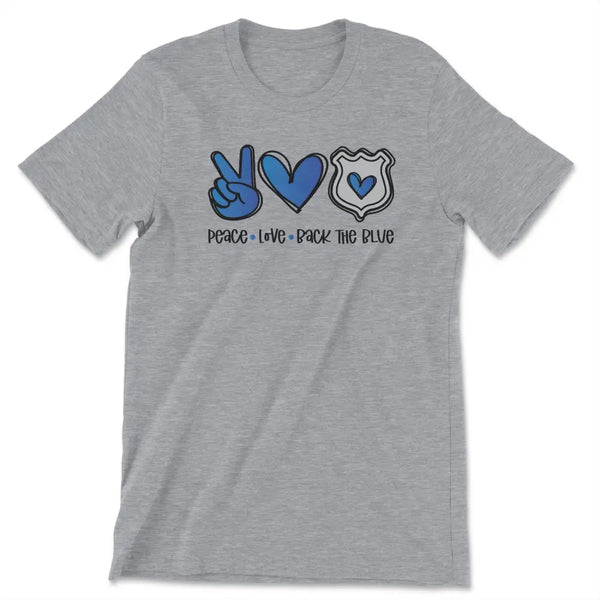 Peace love back the blue tee