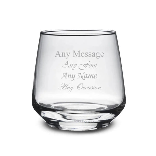 Personalised engraved 345ml tallo whiskey glass gift boxed