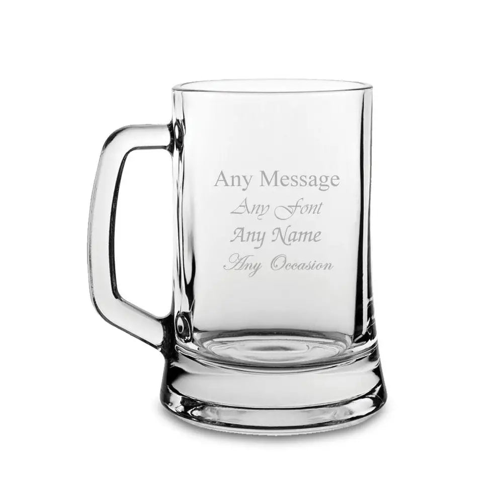 Personalised engraved beer tankard - any message engraved