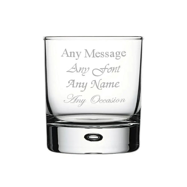 Personalised engraved bubble whiskey 11.5oz wedding