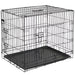 @pet dog crate metal 50.8x30.5x35.5 cm black 15006 - Black