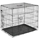 @pet dog transport crate metal 63x44x50.5 cm black 15001