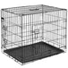 @pet dog transport crate metal 63x44x50.5 cm black 15001