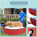 Pet paddling pool cat dog indoor/ outdoor foldable 120cm diameter red Nexellus