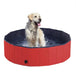 Pet paddling pool cat dog indoor/ outdoor foldable 120cm diameter red Nexellus