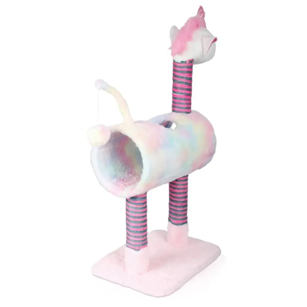 Pets collection cat scratching post unicorn pink 40x30x85