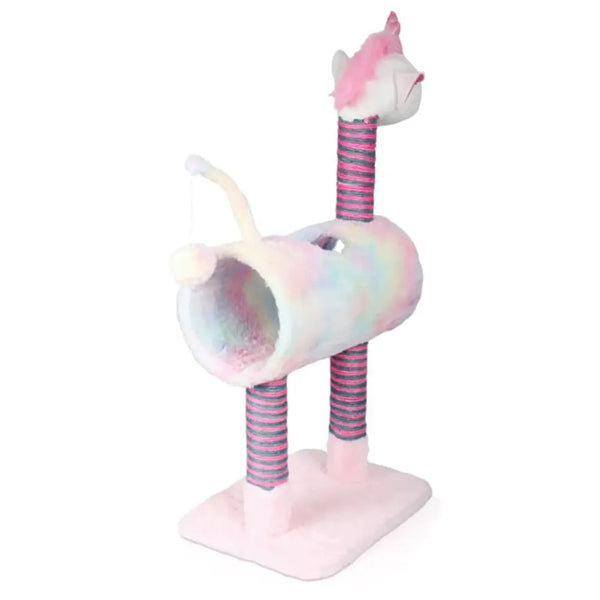 Pets collection cat scratching post unicorn pink 40x30x85