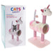 Pets collection cat scratching post unicorn pink 40x30x85