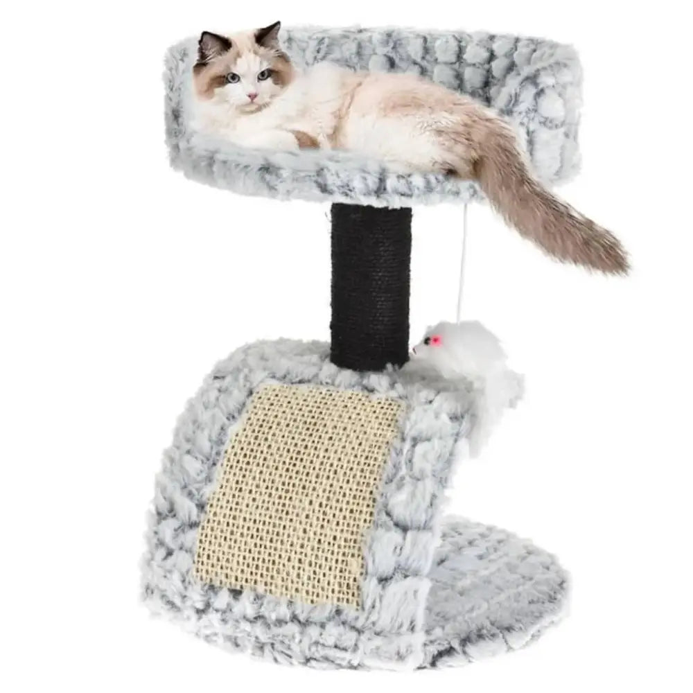 Pets collection cat scratching tree on stand with mouse