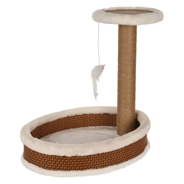 Pets collection cat scratching tree on stand with mouse