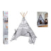 Pets collection pet tent tipi canvas 56x56x74 cm - White