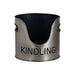 Pewter finish logs and kindling buckets & matchstick holder