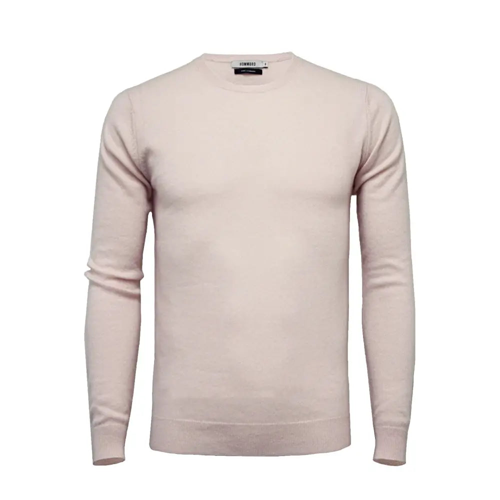 Pink Cashmere Crew Neck Sweater - Nexellus