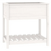 Planter with shelf white 82.5x54x81 cm solid wood pine Nexellus