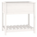 Planter with shelf white 82.5x54x81 cm solid wood pine Nexellus