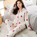 Plus Coral Fleece Love Warm Mink Fleece Homewear Set Nexellus