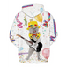 Plus size cat print christmas hoodie Nexellus