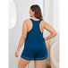 Plus Size Homewear Summer Solid Color Suspender Shorts Pajamas Nexellus