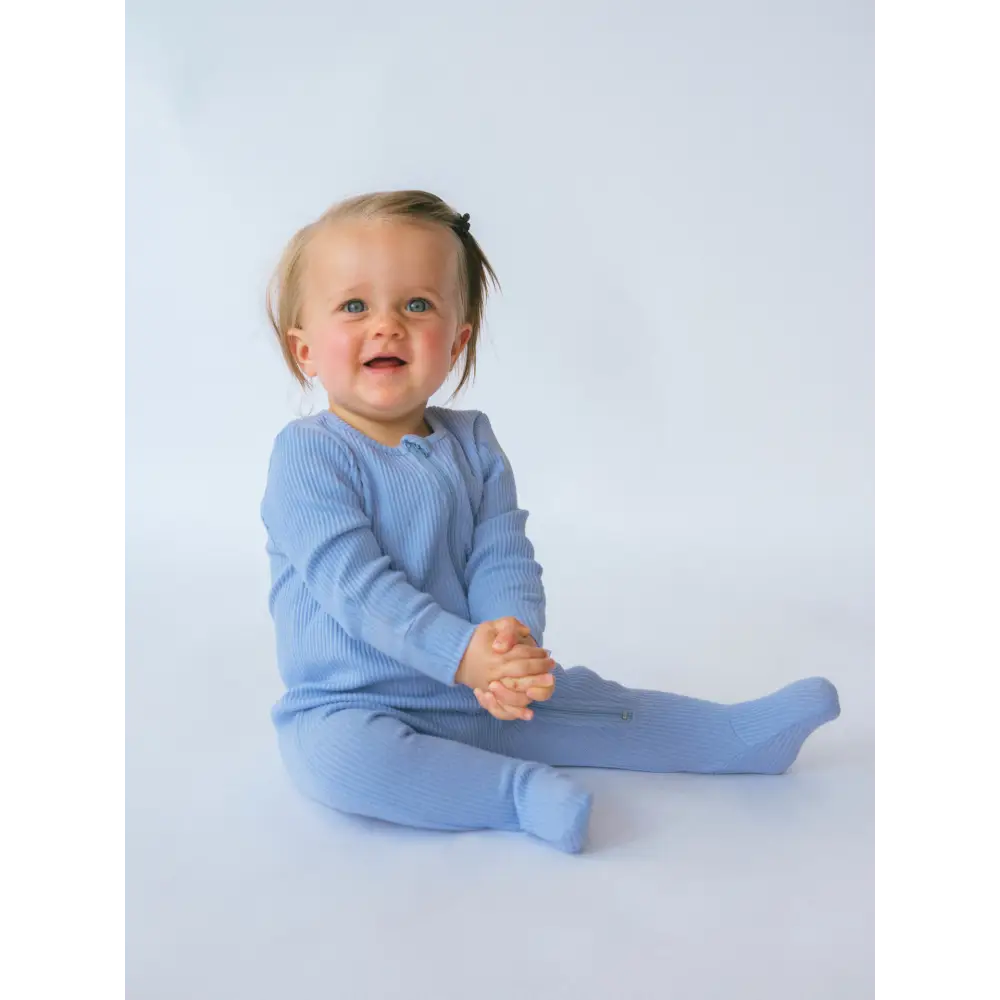 Powder blue sleepsuit - 24-36M