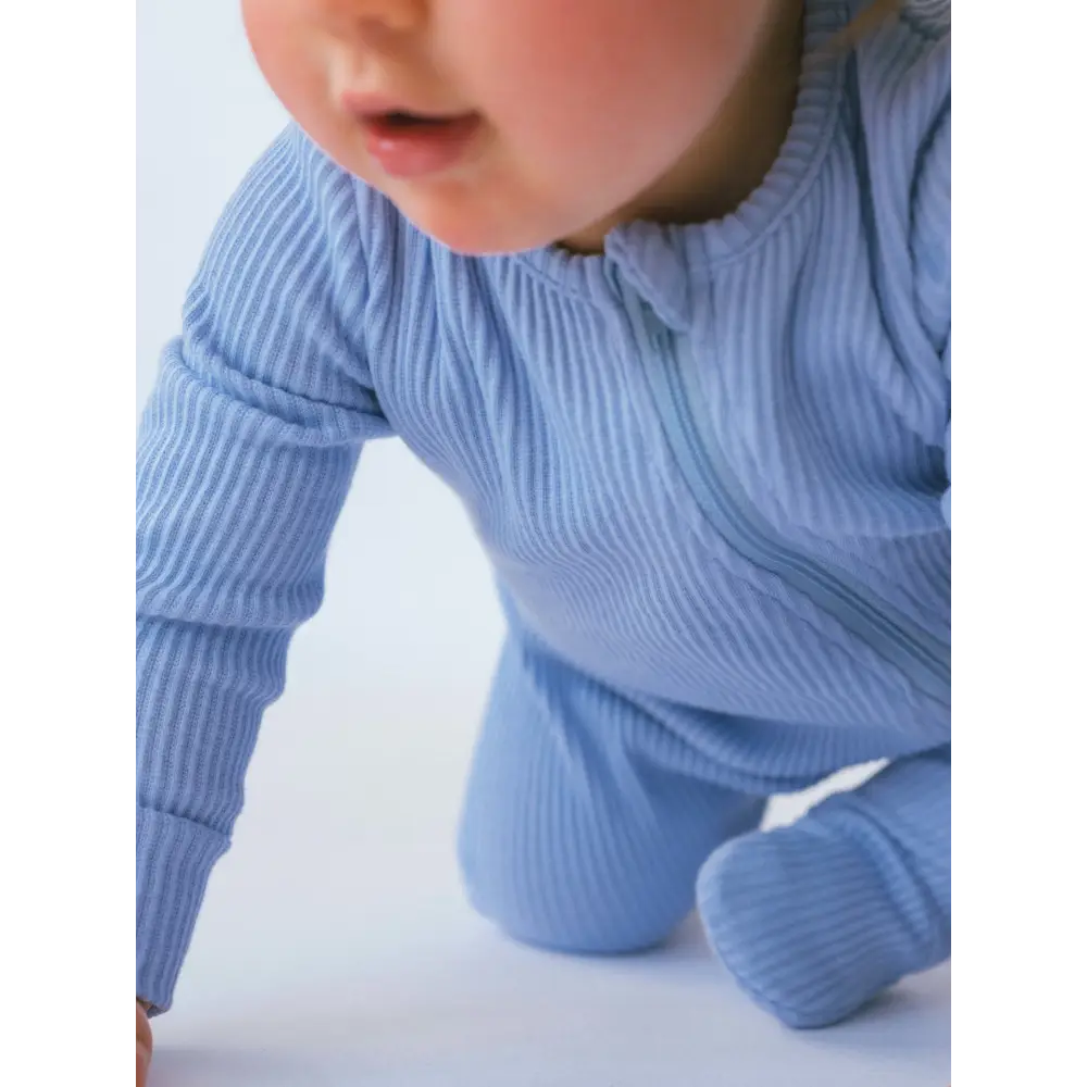 Powder blue sleepsuit