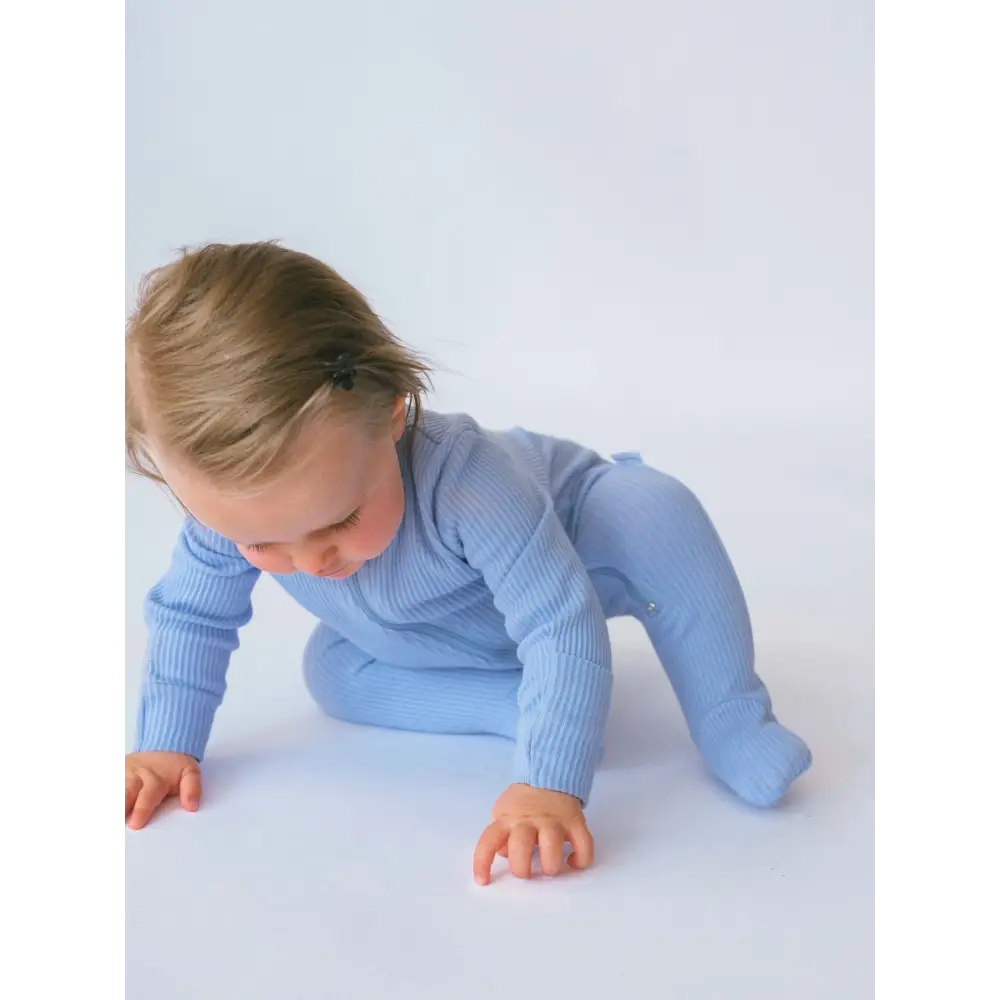 Powder blue sleepsuit