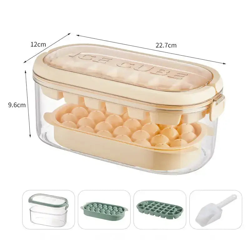 Press type silicone ice cube maker 2 in 1 ice cube mould ice tray Nexellus