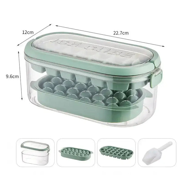 Press type silicone ice cube maker 2 in 1 ice cube mould ice tray Nexellus